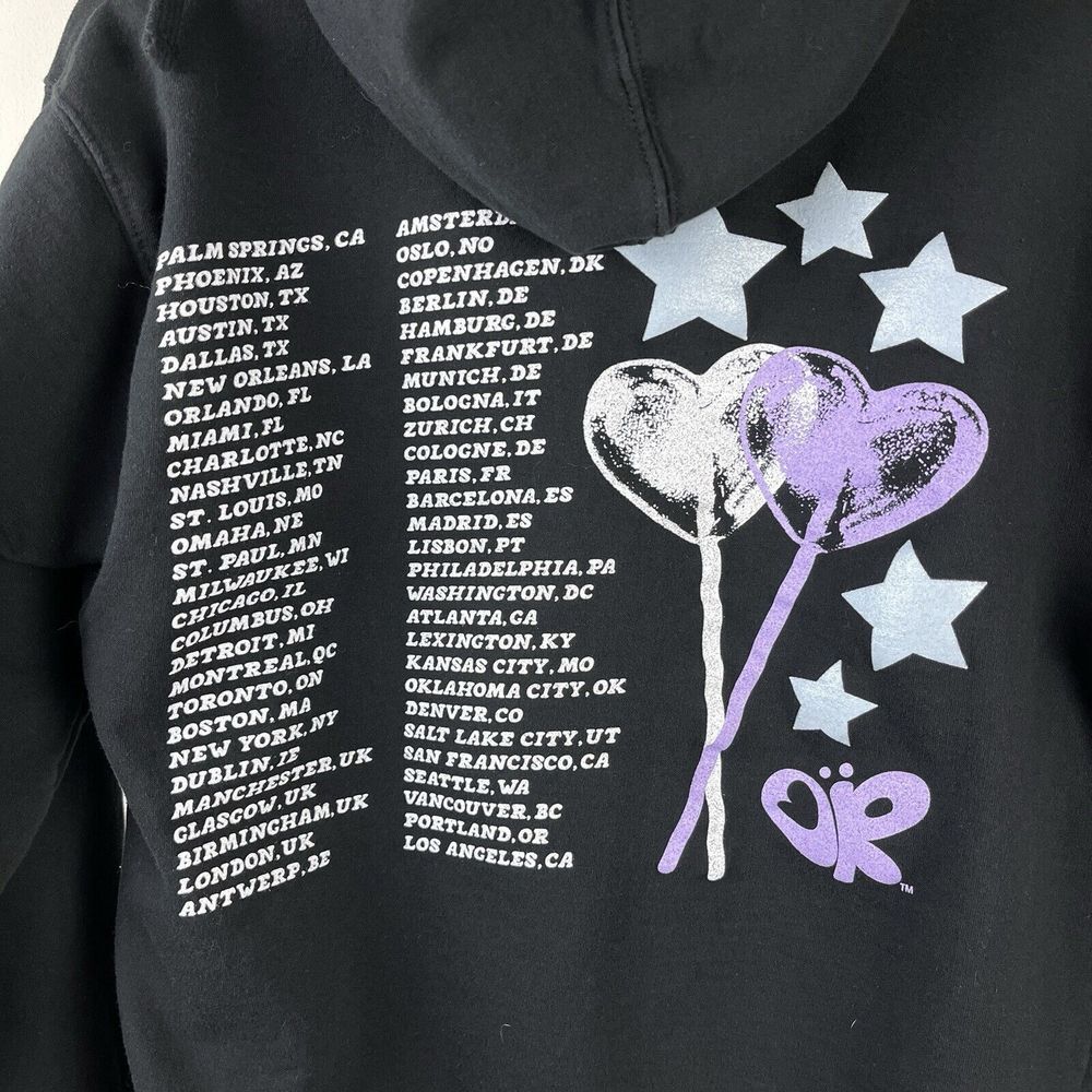 Olivia Rodrigo GUTS World Tour Hoodie Sweatshirt Size Medium Black Graphic Print - Picture 5 of 6